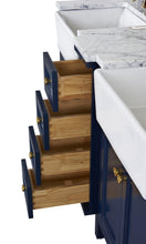 Load image into Gallery viewer, Ancerre Designs Vanity Ancerre Designs VTS-ADELINE-60-HB-CW-GD Adeline 60 in. Bath Vanity Set in Heritage Blue