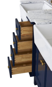 Ancerre Designs Vanity Ancerre Designs VTS-ADELINE-60-HB-CW-GD Adeline 60 in. Bath Vanity Set in Heritage Blue