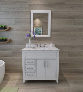 Ancerre Designs Vanity Ancerre Designs VTS-ASPEN-36-W-CW Aspen 36 in. Bath Vanity Set in White
