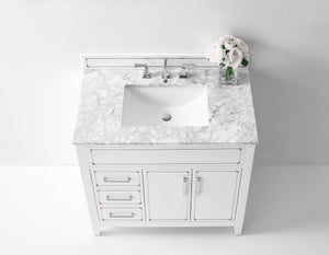 Ancerre Designs Vanity Ancerre Designs VTS-ASPEN-36-W-CW Aspen 36 in. Bath Vanity Set in White