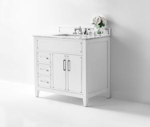 Ancerre Designs Vanity Ancerre Designs VTS-ASPEN-36-W-CW Aspen 36 in. Bath Vanity Set in White
