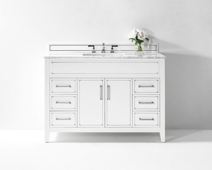 Ancerre Designs Vanity Ancerre Designs VTS-ASPEN-48-W-CW Aspen 48 in. Bath Vanity Set in White