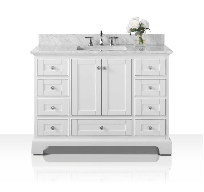Ancerre Designs Vanity Ancerre Designs VTS-AUDREY-48-W-CW  Audrey 48 in. Bath Vanity Set in White