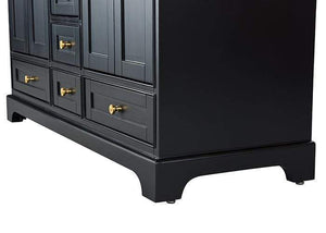 Ancerre Designs Vanity Ancerre Designs VTS-AUDREY-60-BO-CW-GD Audrey 60 in. Bath Vanity Set in Onyx Black
