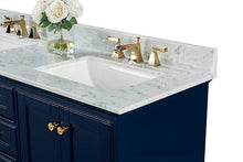 Load image into Gallery viewer, Ancerre Designs Vanity Ancerre Designs VTS-AUDREY-72-HB-CW-GD  Audrey 72 in. Bath Vanity Set in Heritage Blue