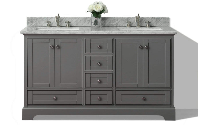 Ancerre Designs Vanity Ancerre Designs VTS-AUDREY-72-SG-CW   Audrey 72 in. Bath Vanity Set in Sapphire Gray