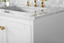 Load image into Gallery viewer, Ancerre Designs Vanity Ancerre Designs VTS-AUDREY-72-W-CW-GD Audrey 72 in. Bath Vanity Set in White