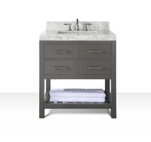Load image into Gallery viewer, Ancerre Designs Vanity Ancerre Designs VTS-ELIZABETH-36-SG-CW Elizabeth 36 in.Bath Vanity Set in Sapphire Grey