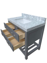 Load image into Gallery viewer, Ancerre Designs Vanity Ancerre Designs VTS-ELIZABETH-36-SG-CW Elizabeth 36 in.Bath Vanity Set in Sapphire Grey