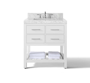 Ancerre Designs Vanity Ancerre Designs VTS-ELIZABETH-36-W-CW Elizabeth 36 in.Bath Vanity Set in White