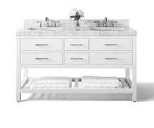 Load image into Gallery viewer, Ancerre Designs Vanity Ancerre Designs VTS-ELIZABETH-60-W-CW  Elizabeth 60 in. Bath Vanity Set in White