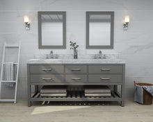 Load image into Gallery viewer, Ancerre Designs Vanity Ancerre Designs VTS-ELIZABETH-72-SG-CW   Elizabeth 72 in. Bath Vanity Set in Sapphire Gray