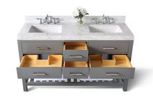 Load image into Gallery viewer, Ancerre Designs Vanity Ancerre Designs VTS-ELIZABETH-72-SG-CW   Elizabeth 72 in. Bath Vanity Set in Sapphire Gray
