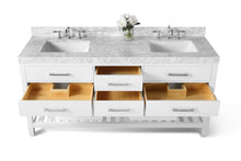 Load image into Gallery viewer, Ancerre Designs Vanity Ancerre Designs VTS-ELIZABETH-72-W-CW  Elizabeth 72 in. Bath Vanity Set in White