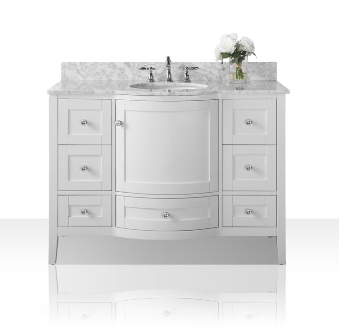 Ancerre Designs Vanity Ancerre Designs VTS-LAUREN-48-W-CW  Lauren 48 in. Bath Vanity Set in White