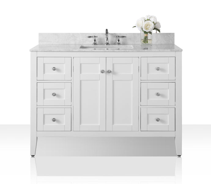 Ancerre Designs Vanity Ancerre Designs VTS-MAILI-48-W-CW   Maili 48 in. Bath Vanity Set in White