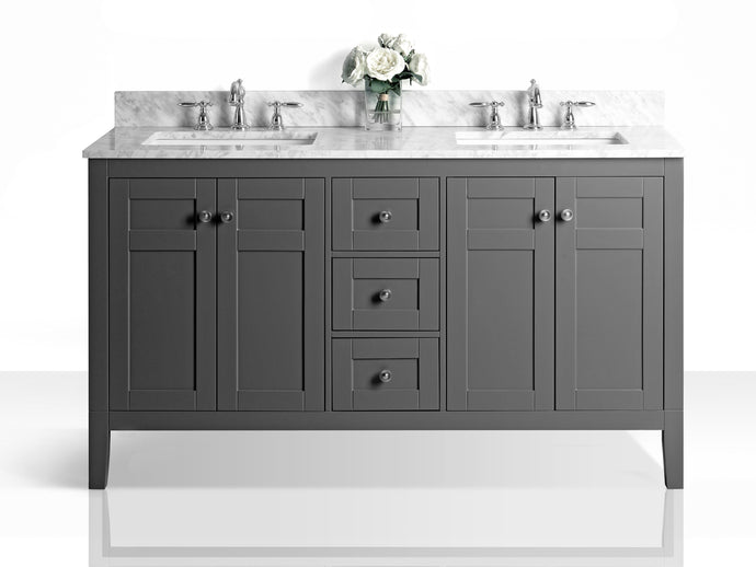 Ancerre Designs Vanity Ancerre Designs VTS-MAILI-60-SG-CW  Maili 60 in. Bath Vanity Set in Sapphire Gray