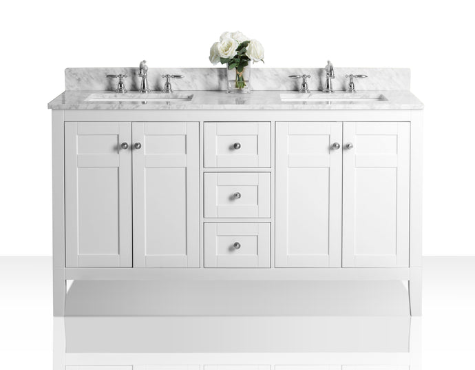 Ancerre Designs Vanity Ancerre Designs VTS-MAILI-60-W-CW  Maili 60 in. Bath Vanity Set in White