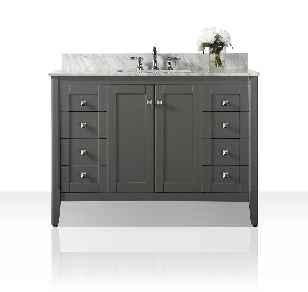 Ancerre Designs Vanity Ancerre Designs VTS-SHELTON-48-SG-CW  Shelton 48 in. Bath Vanity Set in Sapphire Gray