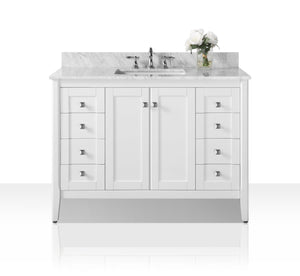 Ancerre Designs Vanity Ancerre Designs VTS-SHELTON-48-W-CW  Shelton 48 in. Bath Vanity Set in White