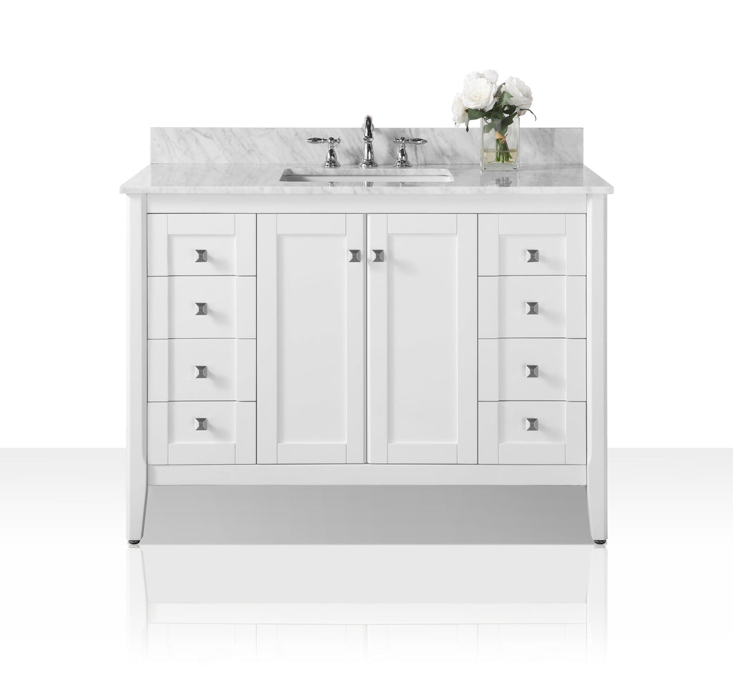 Ancerre Designs Vanity Ancerre Designs VTS-SHELTON-48-W-CW  Shelton 48 in. Bath Vanity Set in White