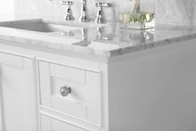 Load image into Gallery viewer, Ancerre Designs Vanity Ancerre Designs VTSM-AUDREY-48-W-CW   Audrey 48 in. Bath Vanity Set in White with 28 in. Mirror