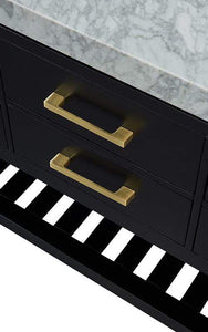 Ancerre Designs Vanity Ancerre Designs VTSM-ELIZABETH-60-BO-CW-GD  Elizabeth 60 in. Bath Vanity Set in Black Onyx with  24 in. Mirrors