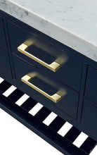 Load image into Gallery viewer, Ancerre Designs Vanity Ancerre Designs VTSM-ELIZABETH-72-HB-CW-GD  Elizabeth 72 in. Bath Vanity Set in Heritage Blue with 24 in. Mirrors