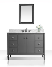 Load image into Gallery viewer, Ancerre Designs Vanity Ancerre Designs VTSM-KAYLEIGH-48-SG-CW Kayleigh 48 in. Bath Vanity Set in Sapphire Gray with 28 in. Mirror