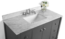 Load image into Gallery viewer, Ancerre Designs Vanity Ancerre Designs VTSM-KAYLEIGH-48-SG-CW Kayleigh 48 in. Bath Vanity Set in Sapphire Gray with 28 in. Mirror