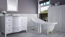 Load image into Gallery viewer, Ancerre Designs Vanity Ancerre Designs VTSM-LAUREN-48-W-CW Lauren 48 in. Bath Vanity Set in White with 28 in. Mirror