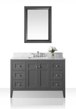 Load image into Gallery viewer, Ancerre Designs Vanity Ancerre Designs VTSM-MAILI-48-SG-CW  Maili 48 in. Bath Vanity Set in Sapphire Gray with 28 in. Mirror