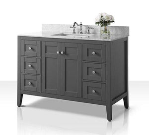 Ancerre Designs Vanity Ancerre Designs VTSM-MAILI-48-SG-CW  Maili 48 in. Bath Vanity Set in Sapphire Gray with 28 in. Mirror