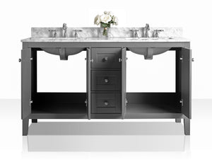 Ancerre Designs Vanity Ancerre Designs VTSM-MAILI-60-SG-CW  Maili 60 in. Bath Vanity Set in Sapphire Gray with 24 in. Mirror