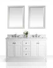 Load image into Gallery viewer, Ancerre Designs Vanity Ancerre Designs VTSM-MAILI-60-W-CW  Maili 60 in. Bath Vanity Set in White with 24 in. Mirror