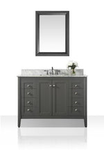 Load image into Gallery viewer, Ancerre Designs Vanity Ancerre Designs VTSM-SHELTON-48-SG-CW  Shelton 48 in. Bath Vanity Set in Sapphire Gray with 28 in. Mirror