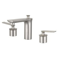 Load image into Gallery viewer, Bellaterra Home Bathroom Faucets Brushed Nickel $212.00 Bellaterra Home Modica Double Handle Widespread Bathroom Faucet with Drain Assembly