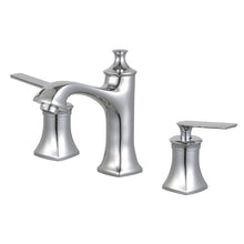 Load image into Gallery viewer, Bellaterra Home Bathroom Faucets Polished Chrome $206.00 Bellaterra Home Aversa Double Handle Widespread Bathroom Faucet with Drain Assembly