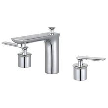 Load image into Gallery viewer, Bellaterra Home Bathroom Faucets Polished Chrome $206.00 Bellaterra Home Modica Double Handle Widespread Bathroom Faucet with Drain Assembly