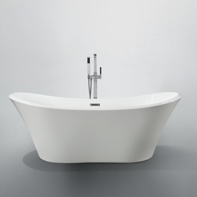 Bellaterra Home Bathtub BellaTerra Home Ancona 71 inch Freestanding Bathtub in Glossy White