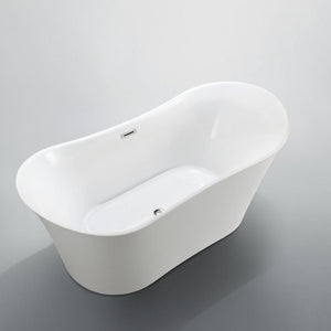 Bellaterra Home Bathtub BellaTerra Home Bergamo 67 inch Freestanding Bathtub in Glossy White