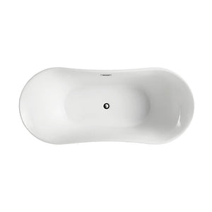 Bellaterra Home Bathtub BellaTerra Home Bergamo 67 inch Freestanding Bathtub in Glossy White