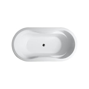 Bellaterra Home Bathtub BellaTerra Home Brescia 65 inch Freestanding Bathtub in Glossy White