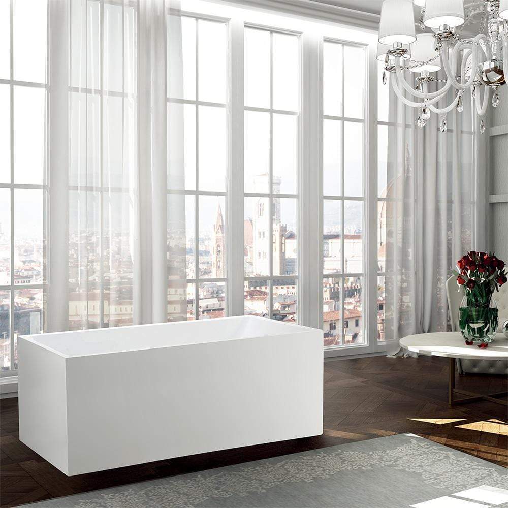 Bellaterra Home Bathtub BellaTerra Home Catania 67 inch Freestanding Bathtub in Glossy White