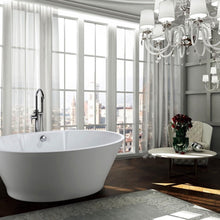 Load image into Gallery viewer, Bellaterra Home Bathtub BellaTerra Home Lecce 67 inch Freestanding Bathtub in Glossy White