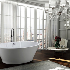 Bellaterra Home Bathtub BellaTerra Home Lecce 67 inch Freestanding Bathtub in Glossy White