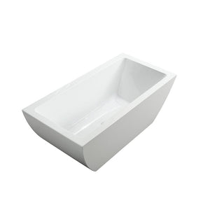 Bellaterra Home Bathtub BellaTerra Home Livorno 59 inch Freestanding Bathtub in Glossy White