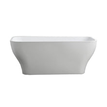 Load image into Gallery viewer, Bellaterra Home Bathtub BellaTerra Home Novara 59 inch Freestanding Bathtub in Glossy White