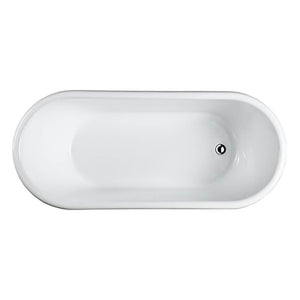 Bellaterra Home Bathtub BellaTerra Home Padua 63 inch Freestanding Bathtub in Glossy White