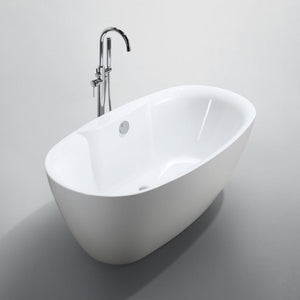 Bellaterra Home Bathtub BellaTerra Home Pisa 63 inch Freestanding Bathtub in Glossy White